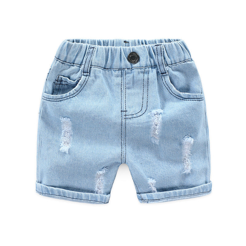 Boys' Ripped Jeans Shorts Beach Shorts