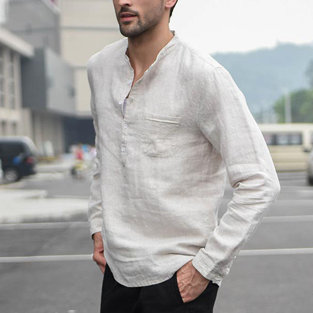 Vintage Kurtas Button Linen Shirts