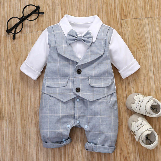 Baby Handsome Polyester Jumpsuit Children Two Pieces