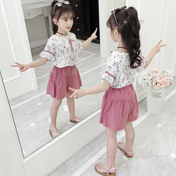 Western 2-Pcs Floral Shirts & Shorts