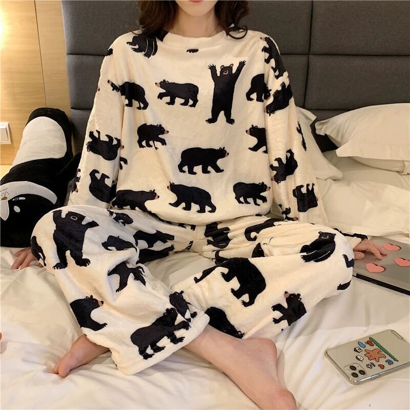 Winter Warm Long Sleeve Sleepwear