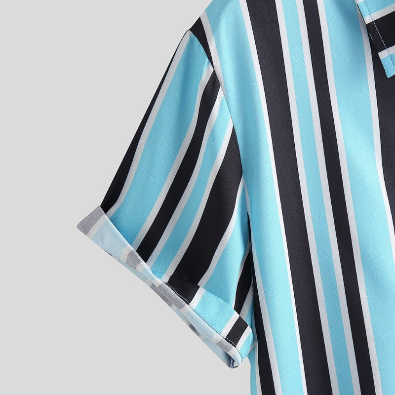 Black and Blue Stripe Shirts