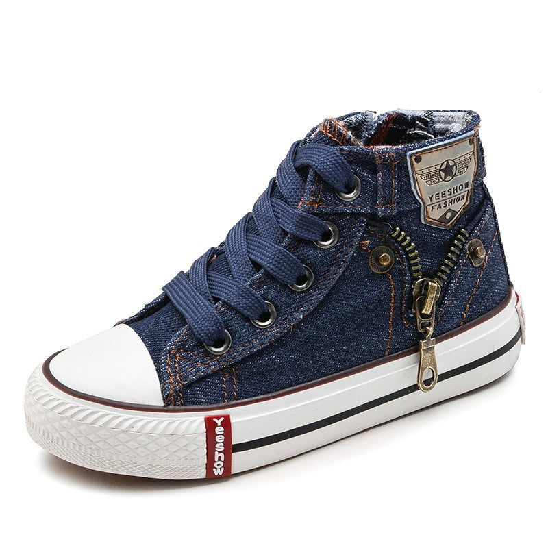 Autumn Children Breathable Denim Canvas Casual Shoes