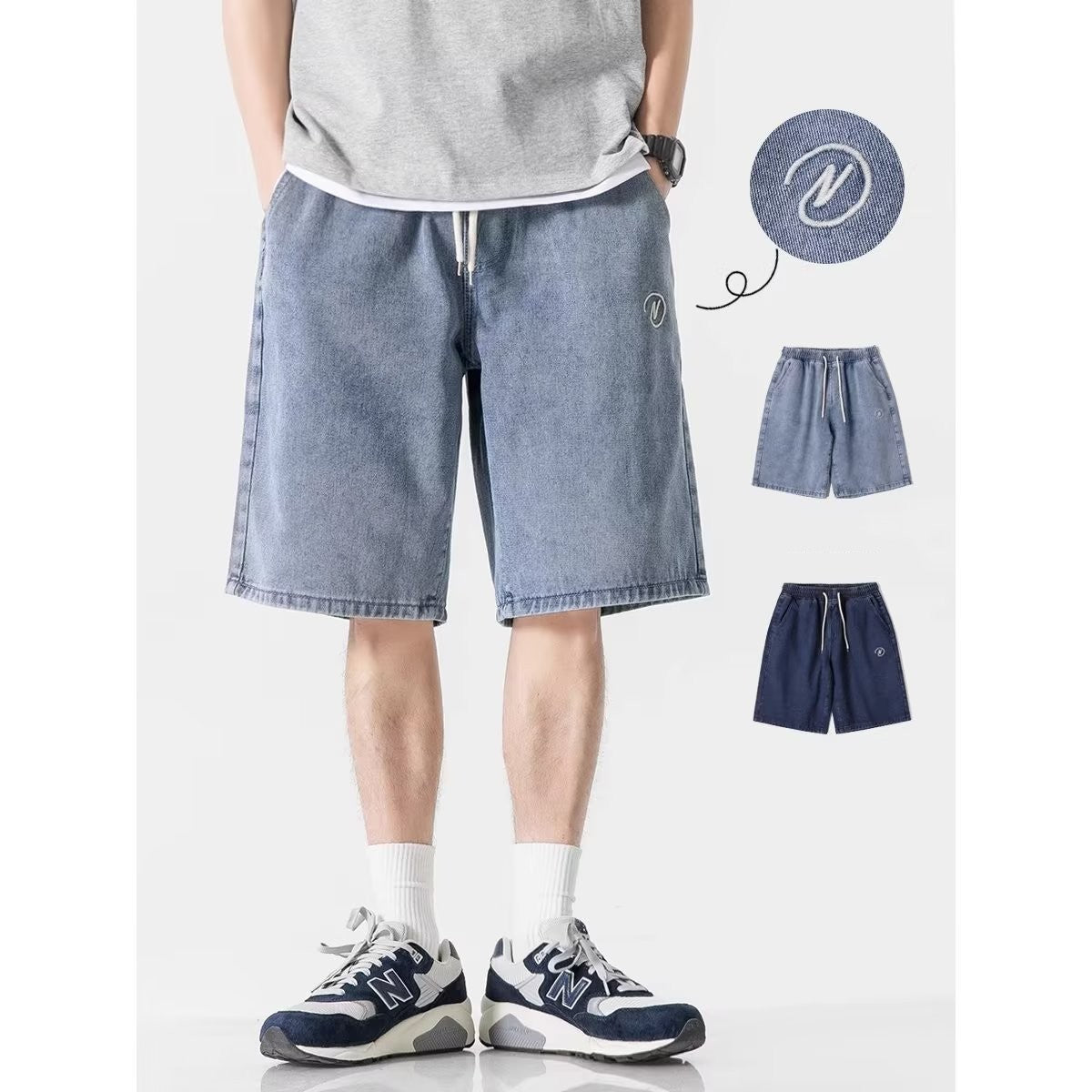 Summer Denim Shorts Men