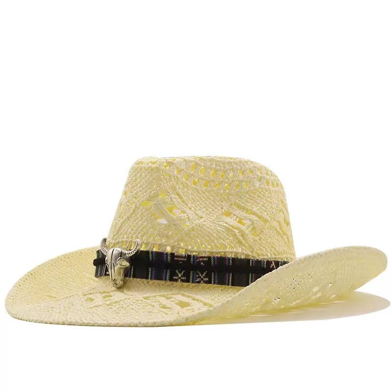 New Women's Beach Cowboy Straw Caps Sun Hat