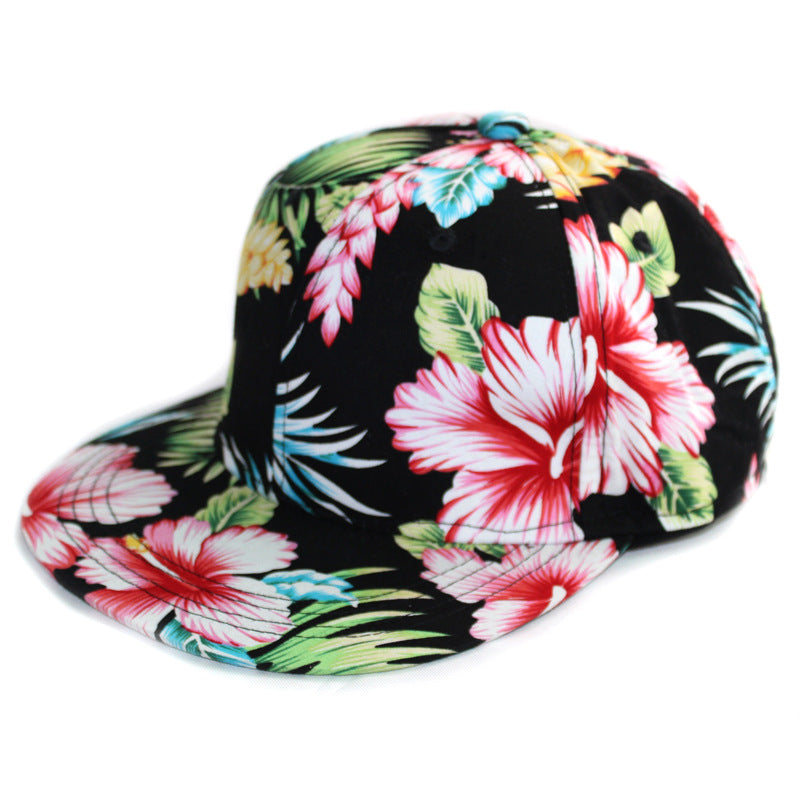 Women's Beach Style Hip Hop Hat Flat Brim