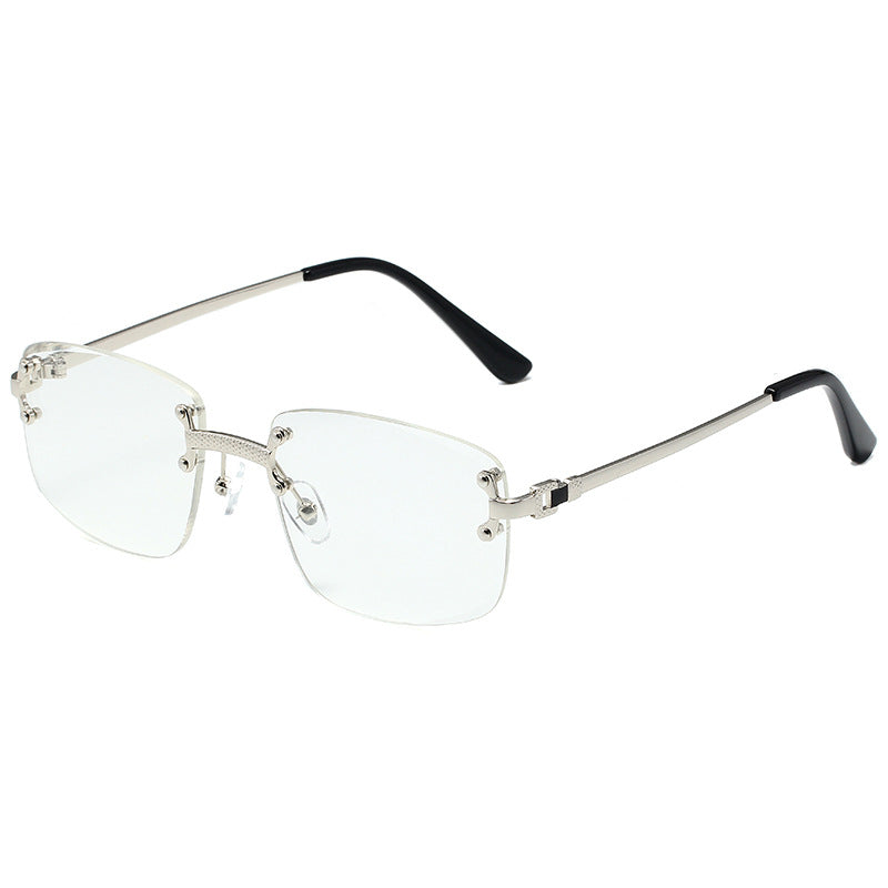 Square European And American Frameless Cutting Sunglasses