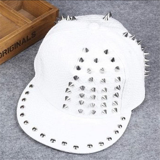 Solid Color Light Board Flat Brim Leather Hat