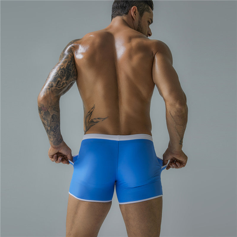 Statement Side Pocket Men's Stretch Boxer Swim Shorts