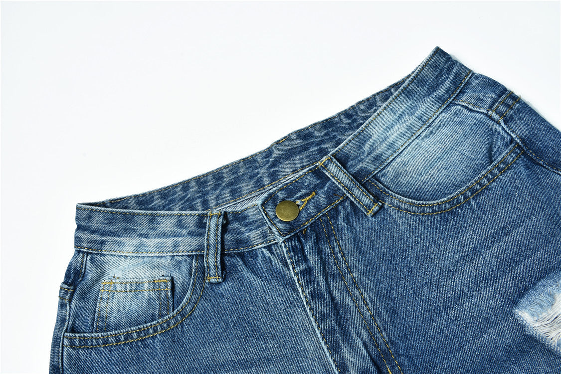 Retro Ripped Strecthed Jean For Women