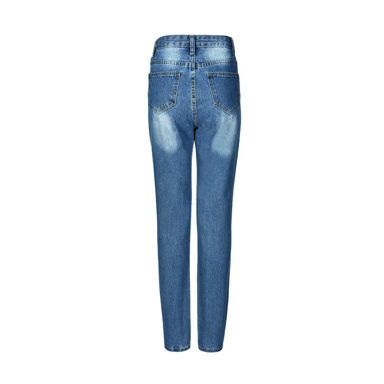 Retro Ripped Strecthed Jean For Women