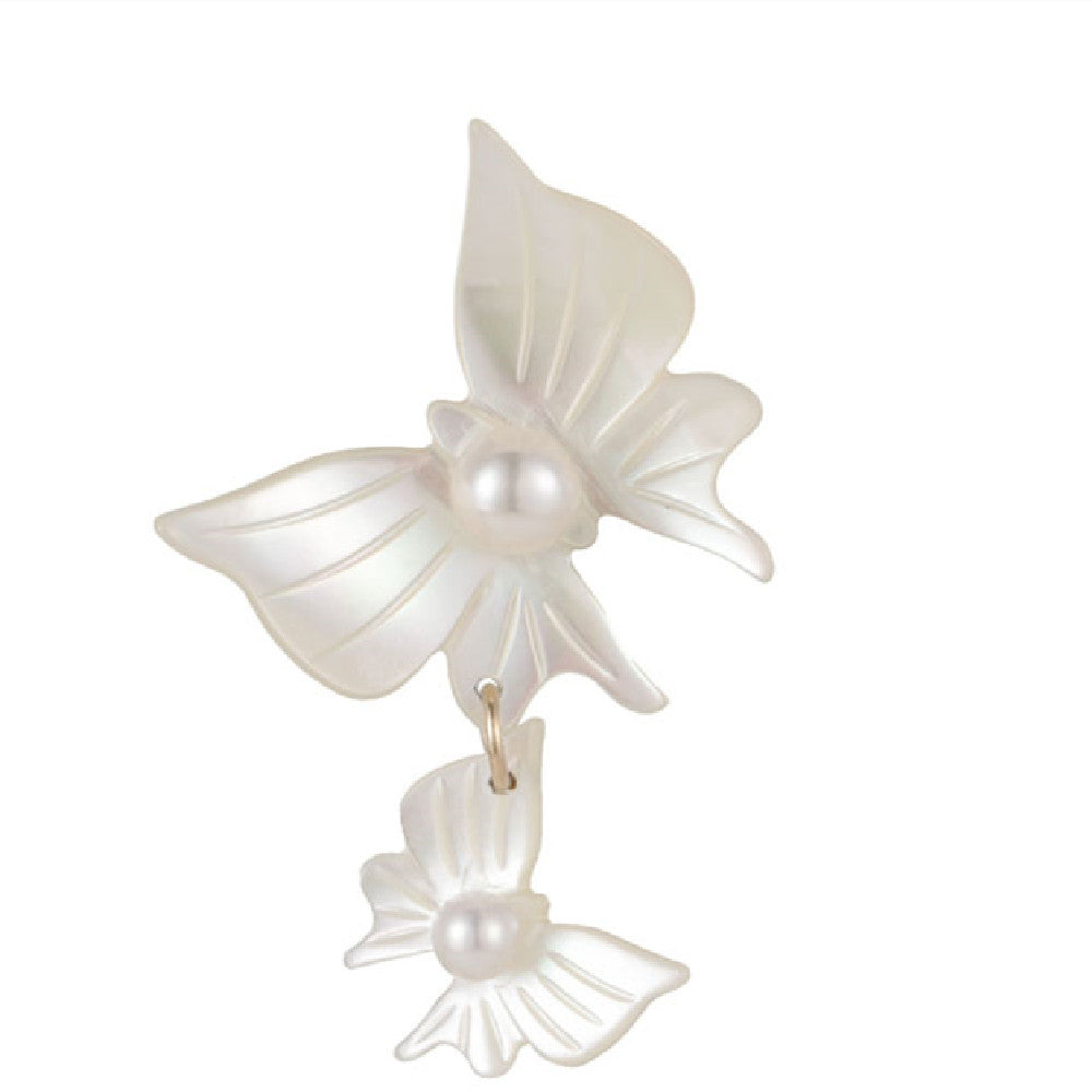 Butterfly Natural Pearl Earrings Mosquito Incense Plate