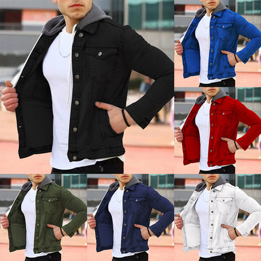 Fashion Casual Slim Hooded Coat Man