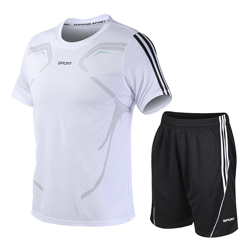 Men's Sets Summer Sportswear T-Shirts And Shorts Track Suit Big Size M To 5XL Reach For Weight 105kg