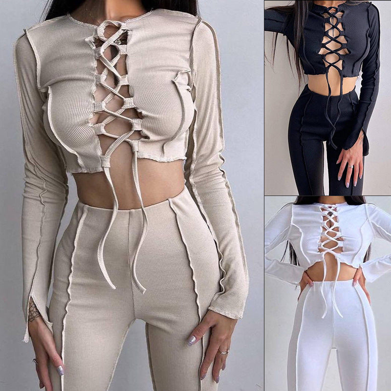 Women's Top Round Neck Fashion Suit