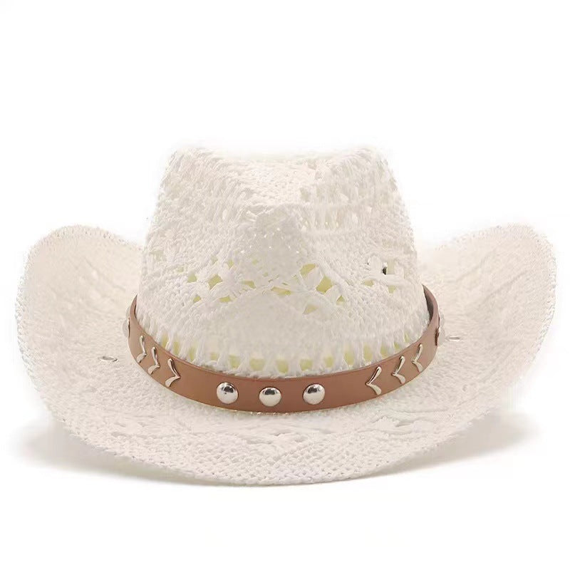 New Women's Beach Cowboy Straw Caps Sun Hat