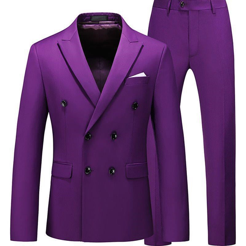 Men 2 Pieces Slim Fit Casual Tuxedo Suit Male Suits Set