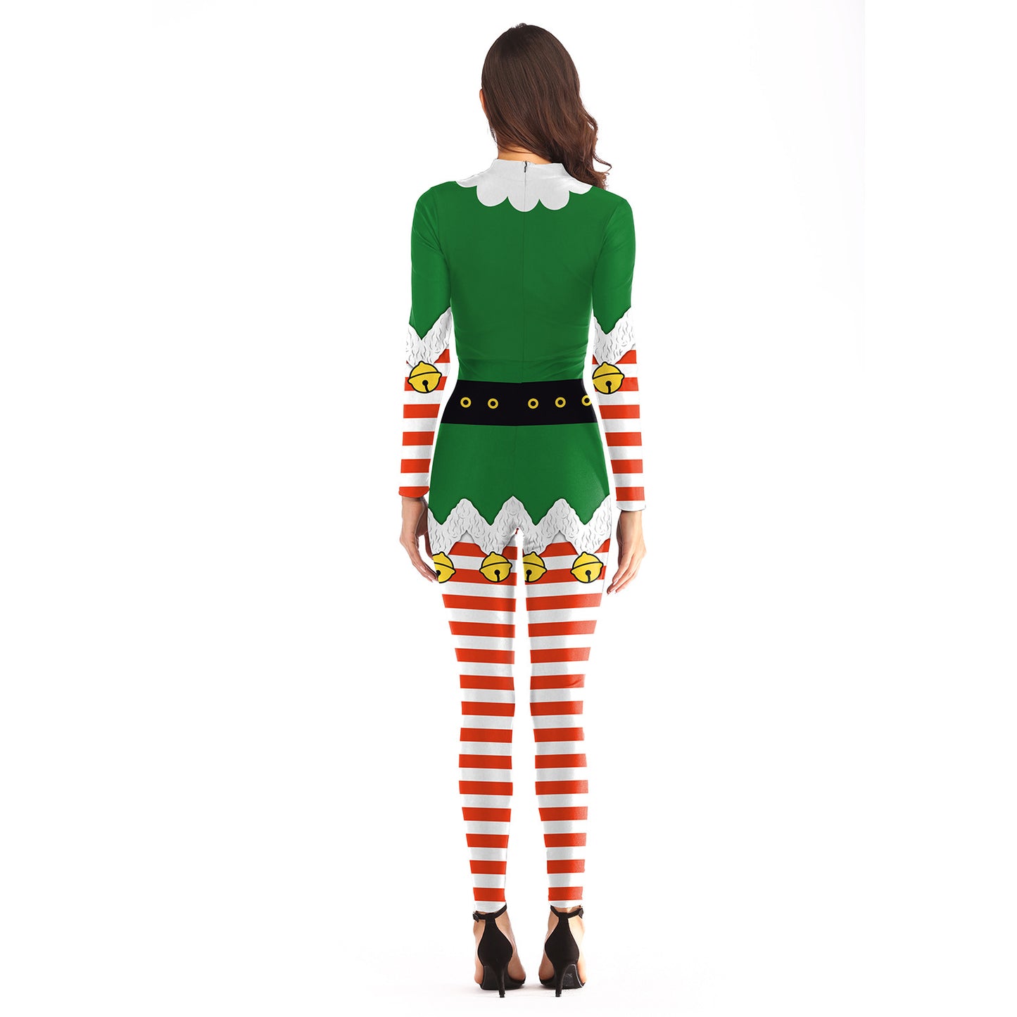 Men And Women Christmas Tight Zipper One-piece