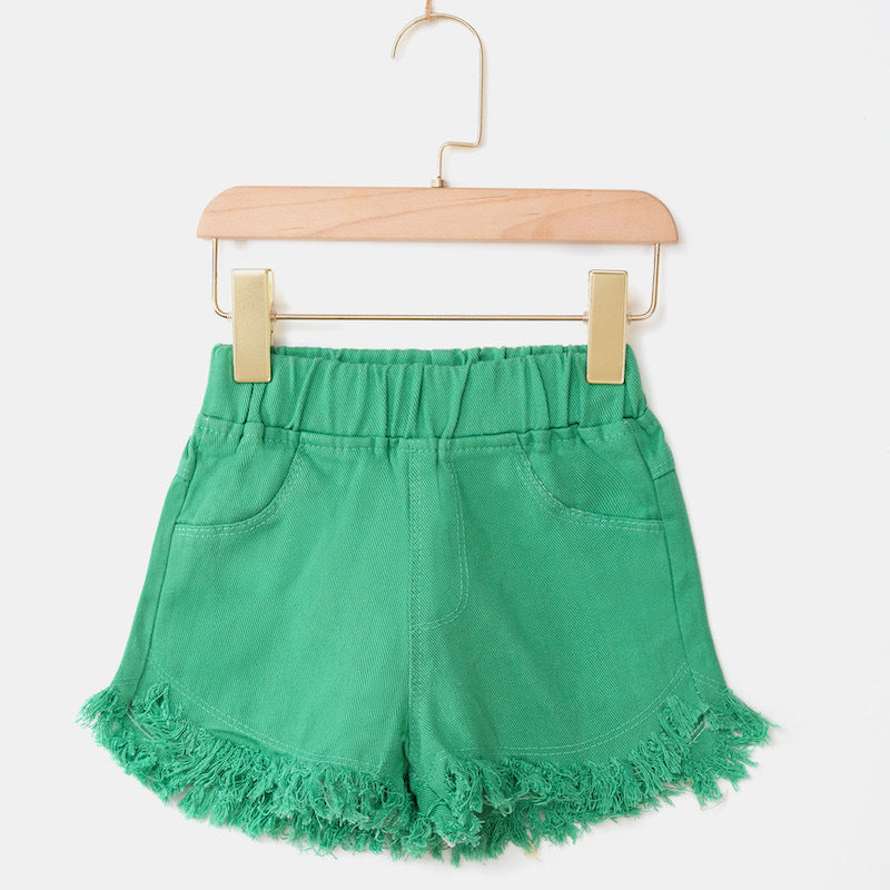 Summer Denim Color Shorts For Kids