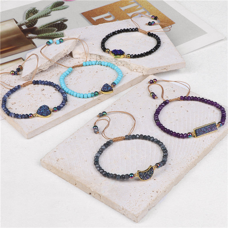 Natural Stone Wheel Beads Bracelet For Women