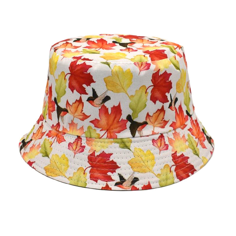 Men's And Women's Outdoor Double-sided Sunscreen Printed Fisherman Hat