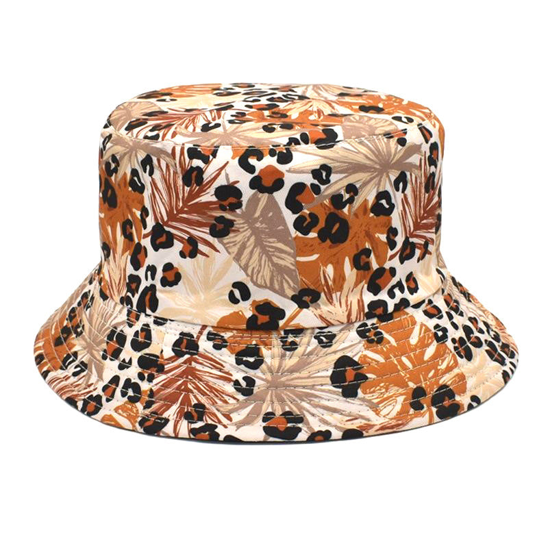 Men's And Women's Outdoor Double-sided Sunscreen Printed Fisherman Hat