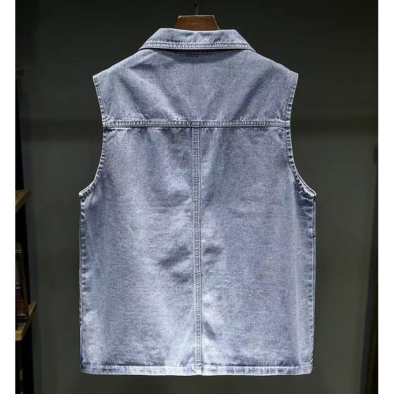 Sleeveless Lapel Workwear Waistcoat