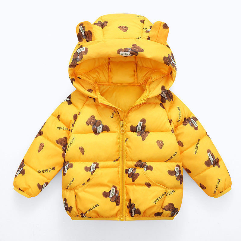 Cotton Bear Printed Warm Jacket