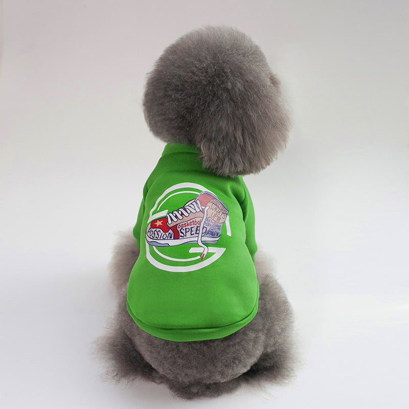 Dog Winter Pet Clothes Brushed Hoody