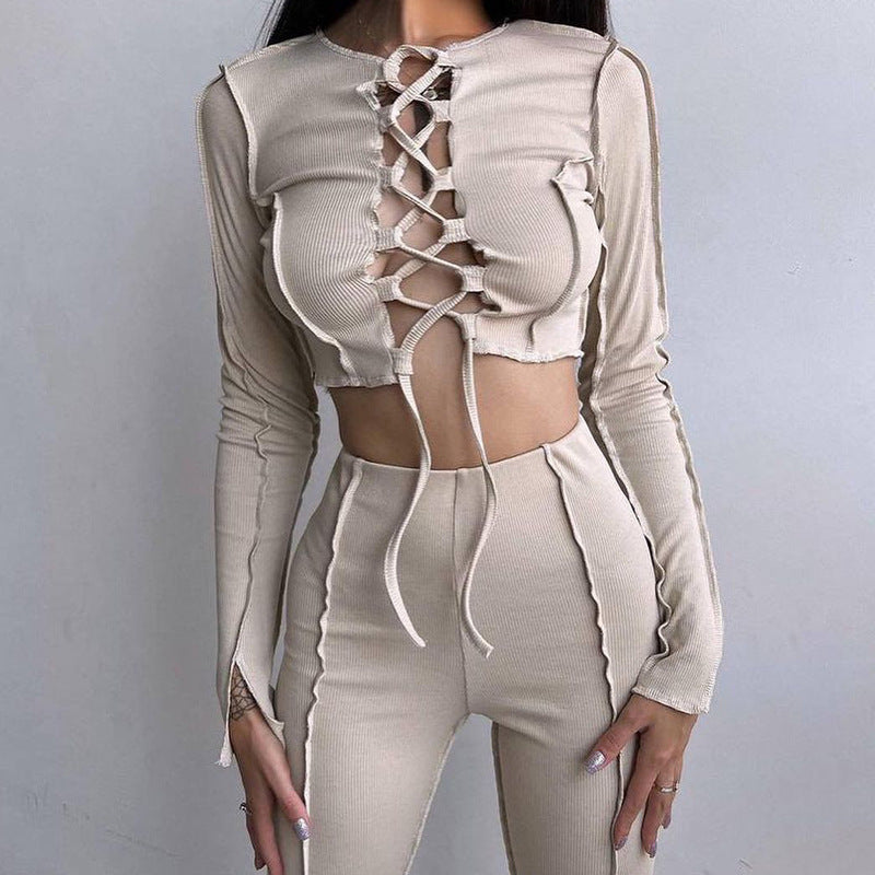 Women's Top Round Neck Fashion Suit