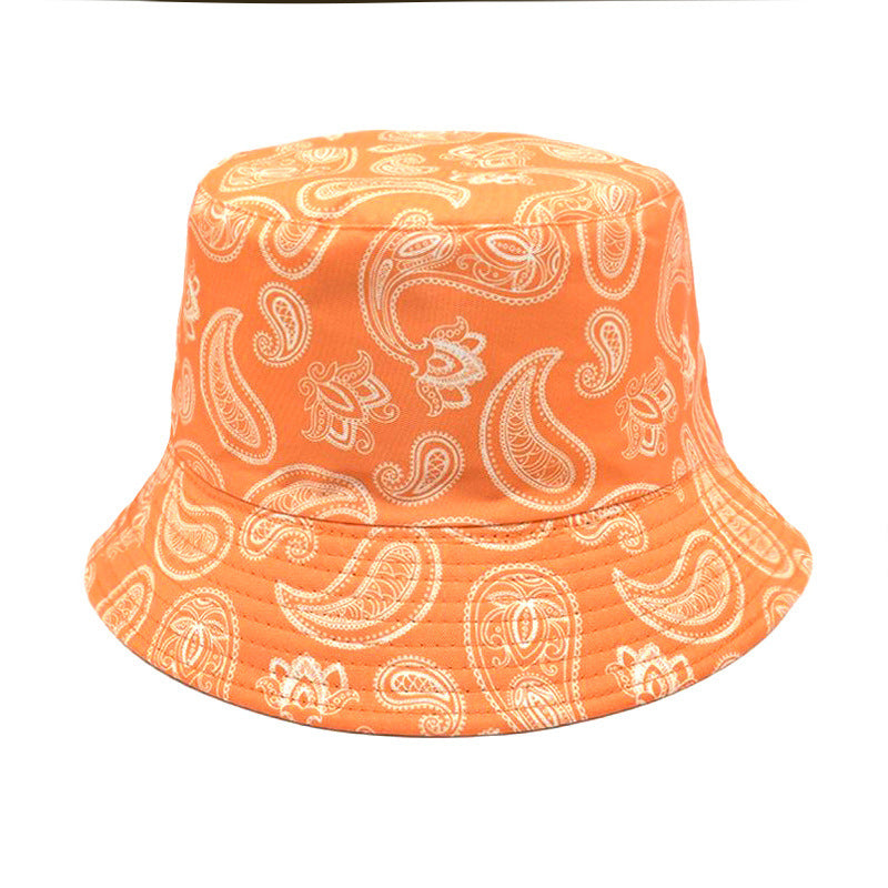 Men's And Women's Outdoor Double-sided Sunscreen Printed Fisherman Hat