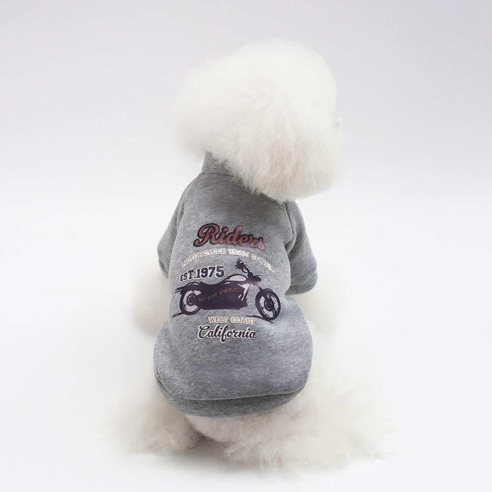 Dog Winter Pet Clothes Brushed Hoody