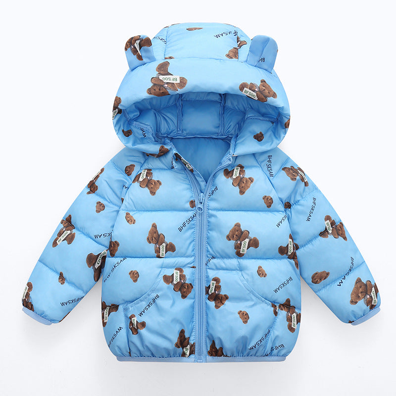 Cotton Bear Printed Warm Jacket