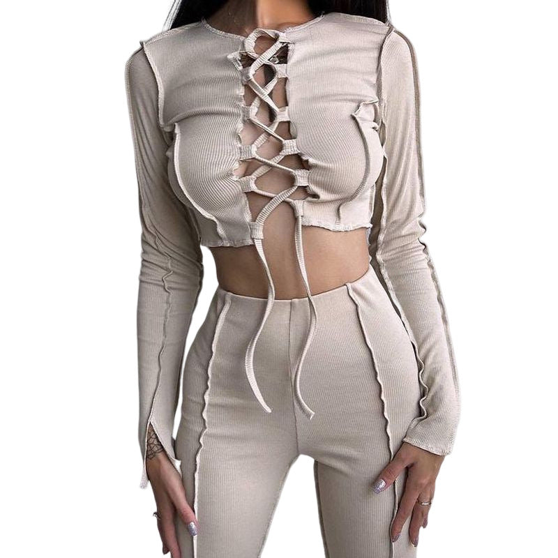 Women's Top Round Neck Fashion Suit