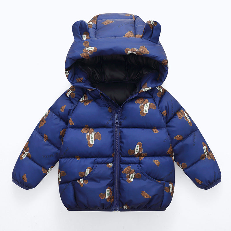 Cotton Bear Printed Warm Jacket