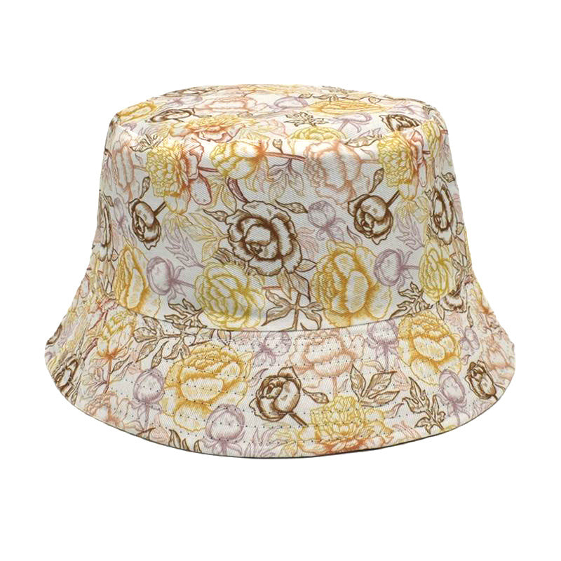 Men's And Women's Outdoor Double-sided Sunscreen Printed Fisherman Hat