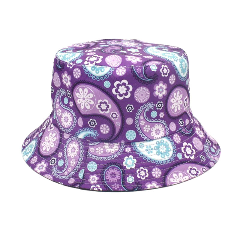 Men's And Women's Outdoor Double-sided Sunscreen Printed Fisherman Hat