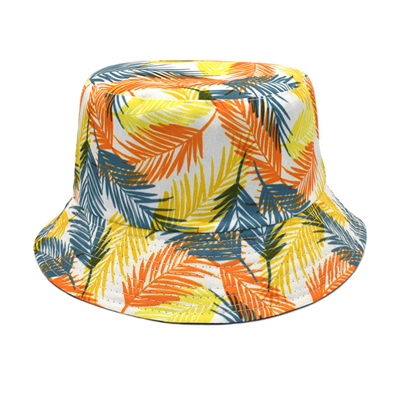 Men's And Women's Outdoor Double-sided Sunscreen Printed Fisherman Hat