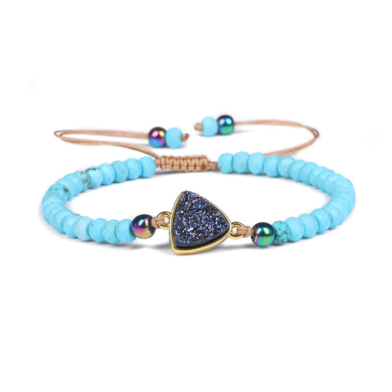 Natural Stone Wheel Beads Bracelet For Women