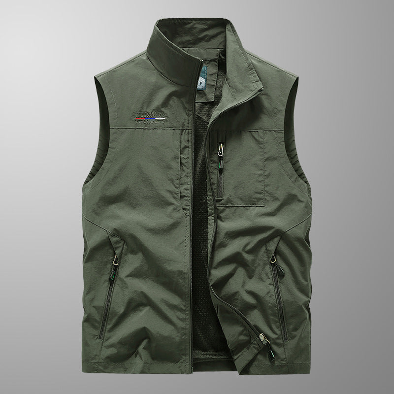 Outdoor Casual Vest Men's Spring And Autumn Thin Multi-pocket