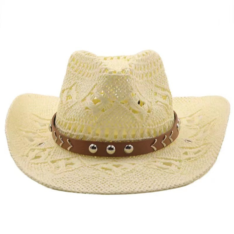 New Women's Beach Cowboy Straw Caps Sun Hat