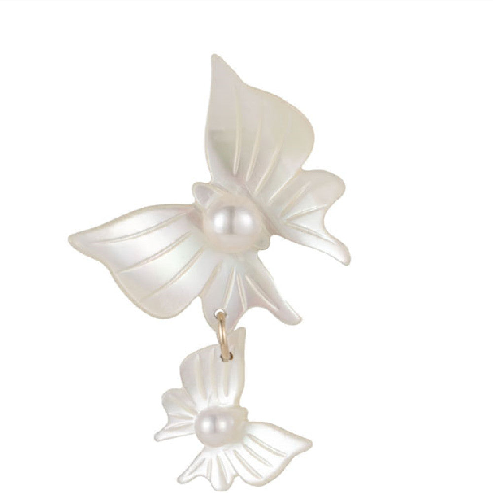 Butterfly Natural Pearl Earrings Mosquito Incense Plate