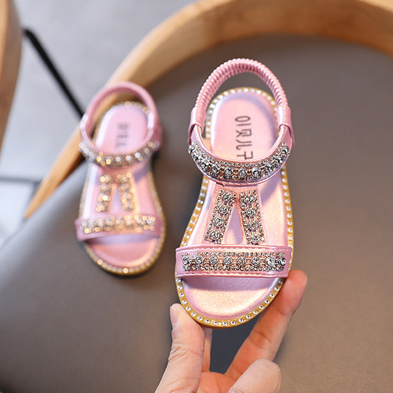 Princess Sandals With Rhinestones For Kids And Girls Sandals Baby Beach Shoes