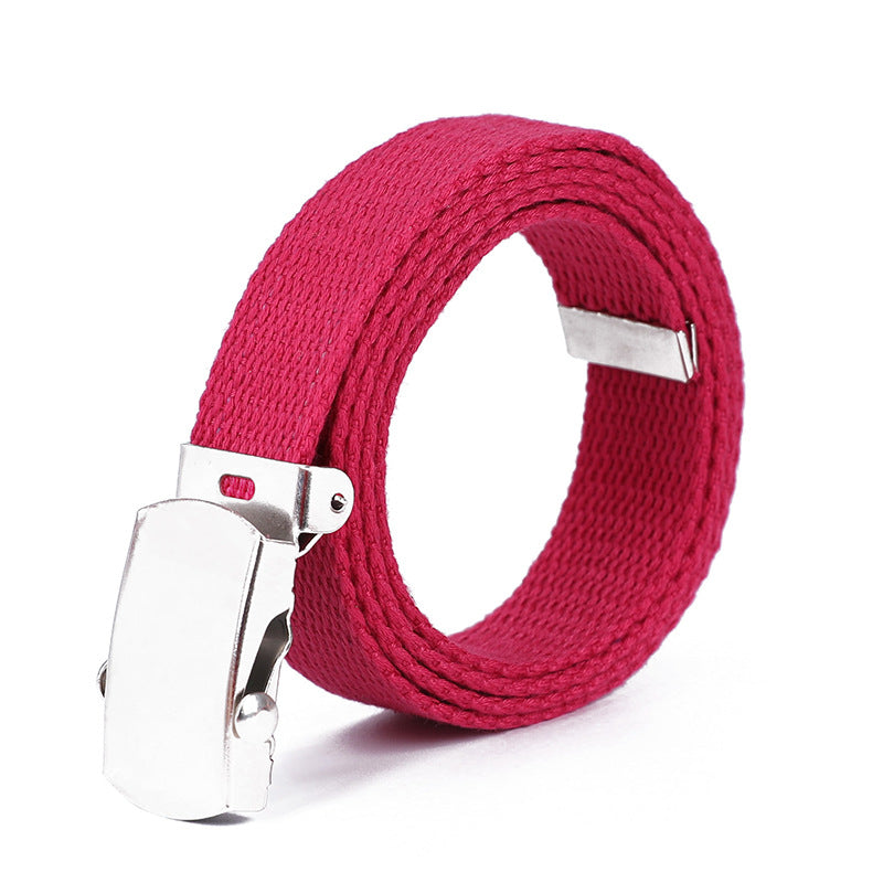 25mm Children's Belt Trendy Fashion Kids Universal Pant Belt Thickened Rolling Buckle Canvas Belt