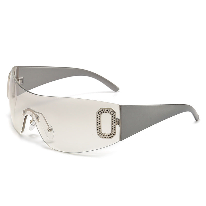 Letter Integrated Sun-proof Millennium Sunglasses