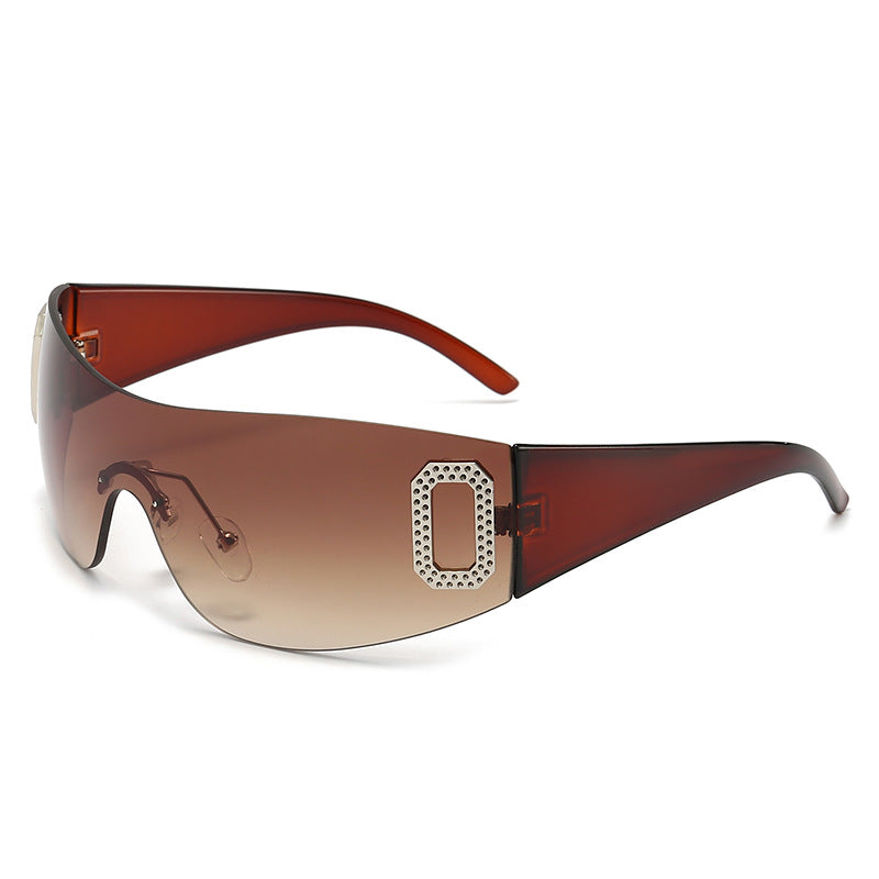 Letter Integrated Sun-proof Millennium Sunglasses