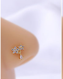 Flower Nose Stud Ring Piercing