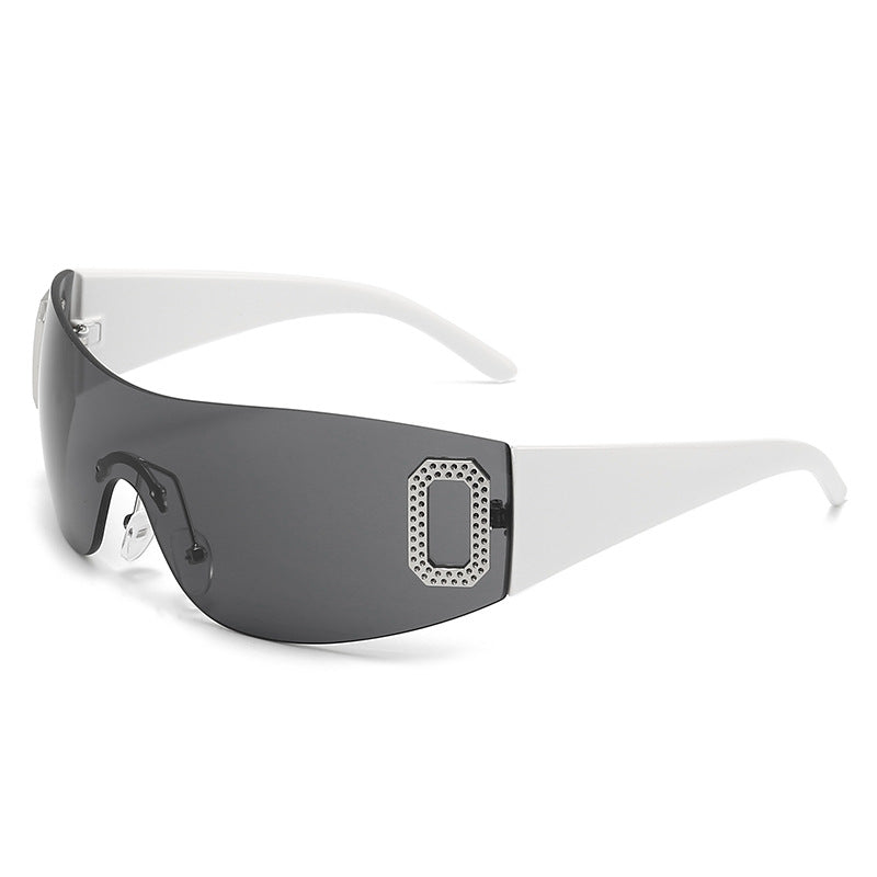 Letter Integrated Sun-proof Millennium Sunglasses