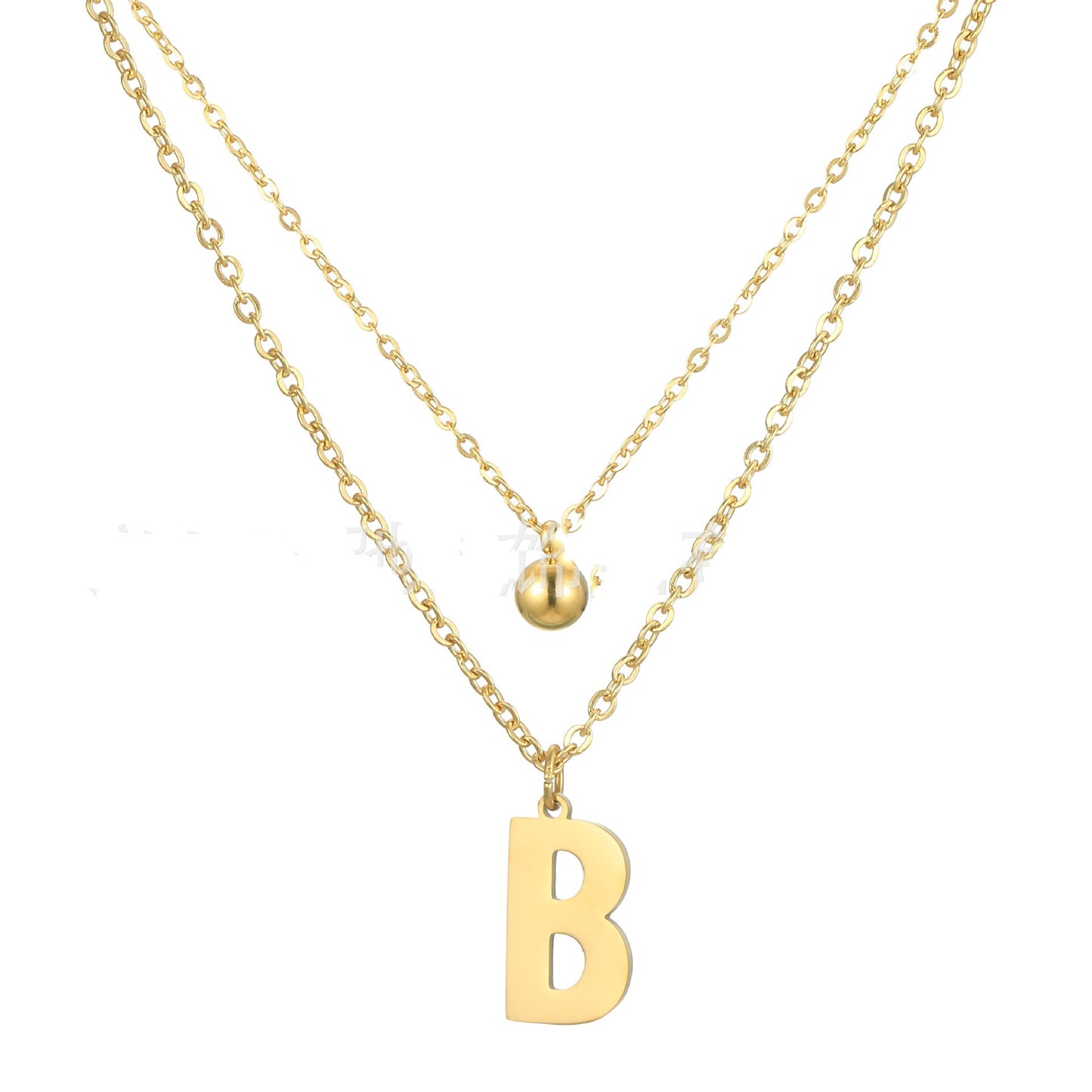 Double-layer Necklace Letter Necklace Ornament