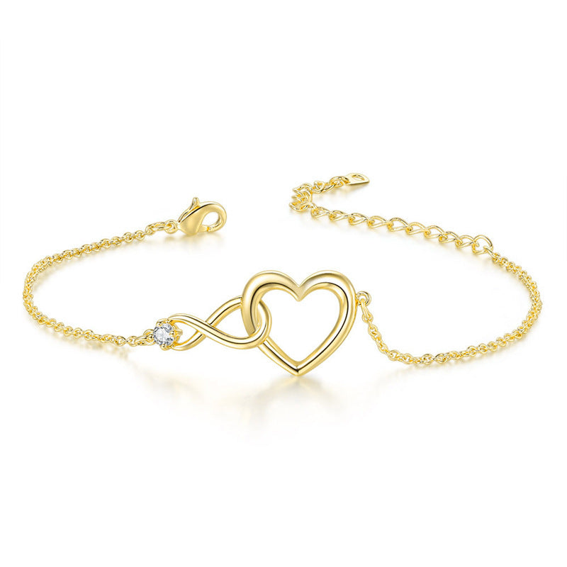 Heart-shape Bracelet Fashion Jewelry Versatile Love Bracelet Gift For Girlfriend Valentine's Day